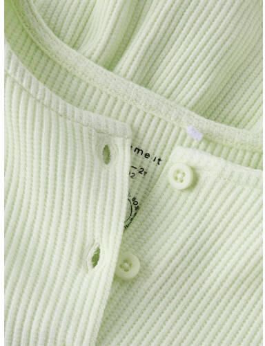 NAME IT MINI mouwloze top limegroen met textuur Meisjes Stretchkatoen Ronde hals - Foto 2