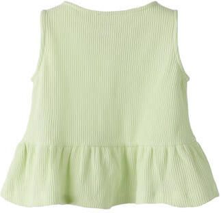 NAME IT MINI mouwloze top limegroen met textuur Meisjes Stretchkatoen Ronde hals - Foto 3
