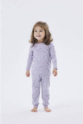 Name it MINI NMFNIGHTSET UNICORN lila Pyjama Paars Meisjes Stretchkatoen Ronde hals 110 116 - Foto 2