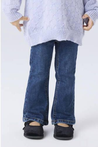 NAME IT MINI NMFPOLLY bootcut jeans donkerblauw Meisjes Stretchdenim