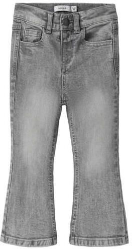 NAME IT MINI NMFPOLLY bootcut jeans grijs Meisjes Stretchdenim Effen