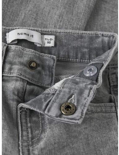 NAME IT MINI NMFPOLLY bootcut jeans grijs Meisjes Stretchdenim Effen - Foto 3