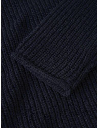 NAME IT MINI oversized gebreide trui donkerblauw Meisjes Katoen Ronde hals - Foto 2