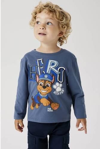 NAME IT MINI Paw Patrol longsleeve blauw Jongens Stretchkatoen Ronde hals - Foto 4