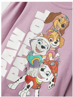 Name it MINI Paw Patrol pyjama met printopdruk lichtroze Meisjes Stretchkatoen Ronde hals 110 116 - Foto 3