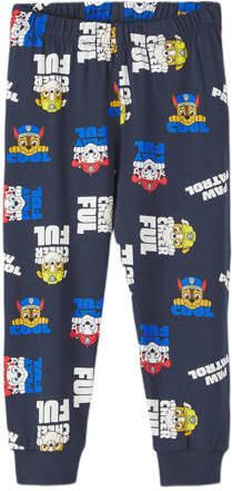 Name it MINI Paw Patrol pyjama NMMJABUR donkerblauw Jongens Stretchkatoen Ronde hals 122 128 - Foto 2