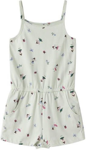 NAME IT MINI playsuit mintgroen Meisjes Katoen Ronde hals All over print