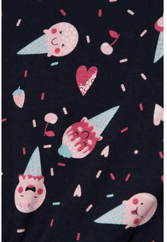 Name it MINI jumpsuit NMFVIGGA met all over print donkerblauw roze Meisjes Katoen Ronde hals 104 - Foto 2