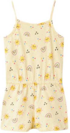 Name it MINI playsuit NMFVIGGA met all over print geel ecru Meisjes Katoen Ronde hals 104 - Foto 2