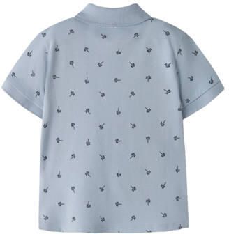 NAME IT MINI polo blauw Jongens Stretchkatoen Polokraag All over print - Foto 2