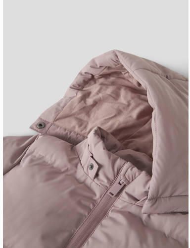 NAME IT MINI pufferjas lichtroze Polyester Capuchon Effen - Foto 2