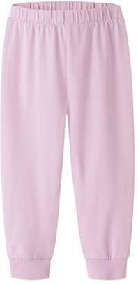 NAME IT MINI pyjama met print en ruches roze wit Meisjes Stretchkatoen Ronde hals - Foto 4