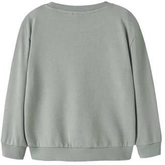 NAME IT MINI rechtvallend sweater met print groen Jongens Katoen Ronde hals - Foto 3