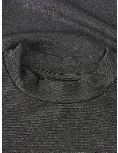 NAME IT MINI rechtvallende longsleeve antraciet Grijs Meisjes Polyester Opstaande kraag - Foto 3