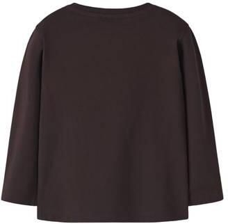 NAME IT MINI rechtvallende longsleeve met print bruin Jongens Katoen Ronde hals - Foto 3