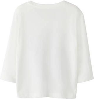 NAME IT MINI rechtvallende longsleeve met print crème Ecru Jongens Katoen Ronde hals - Foto 3