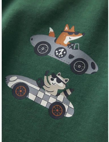 NAME IT MINI rechtvallende longsleeve met print groen Jongens Katoen Ronde hals - Foto 2
