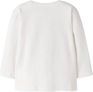 NAME IT MINI rechtvallende longsleeve met print wit Jongens Stretchkatoen Ronde hals - Foto 3