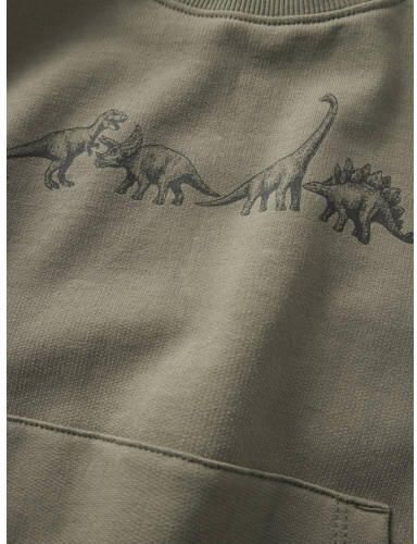 NAME IT MINI rechtvallende sweater met print groen Printopdruk - Foto 2