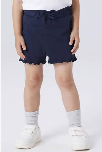 NAME IT MINI regular casual short donkerblauw Korte broek Meisjes Katoen