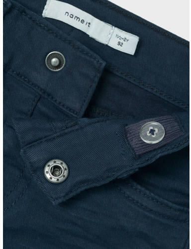 Name it MINI regular fit casual short NMMSILAS donkerblauw Korte broek Jongens Stretchkatoen 110 - Foto 2