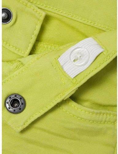 Name it MINI regular fit casual short NMMSILAS limegeel Korte broek Jongens Stretchkatoen 104