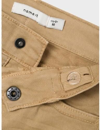 Name it MINI regular fit casual short NMMSILAS zand Korte broek Beige Jongens Stretchkatoen 104 - Foto 3