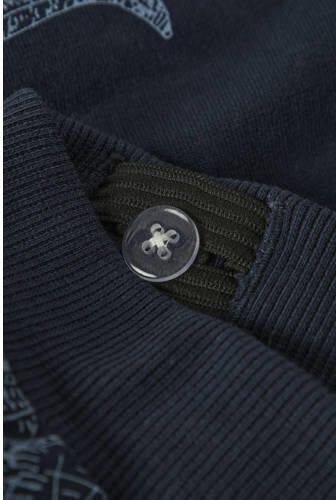 NAME IT MINI regular joggingbroek donkerblauw Jongens Katoen All over print - Foto 2