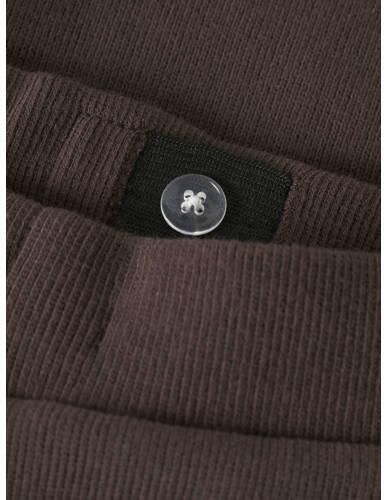 NAME IT MINI regular waist joggingbroek donkerbruin Jongens Sweat Effen - Foto 3