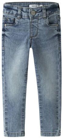 NAME IT MINI regular waist regular fit jeans medium blue denim Blauw Meisjes Stretchdenim