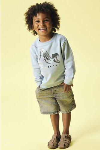 NAME IT MINI regular waist short grey denim Korte broek Grijs Effen - Foto 2