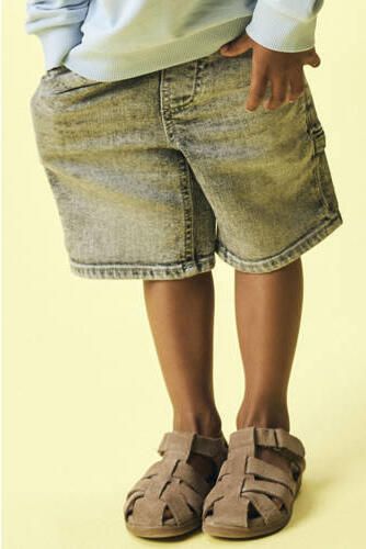 NAME IT MINI regular waist short grey denim Korte broek Grijs Effen