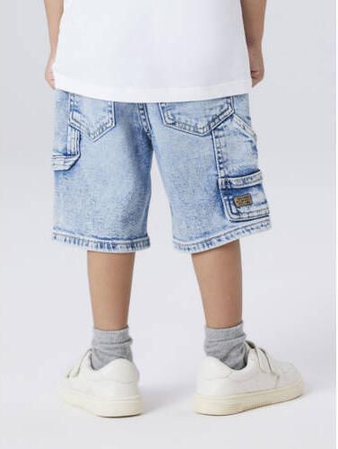 NAME IT MINI regular waist short light blue denim Korte broek Blauw Effen - Foto 3