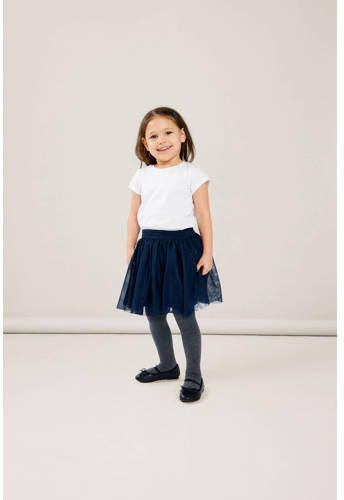 NAME IT MINI rok NMFNUTULLE van gerecycled polyester donkerblauw - Foto 3