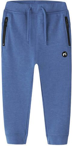 NAME IT MINI slim fit joggingbroek hardblauw Jongens Katoen Effen