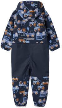 Name it MINI softshell buitenspeelpak met all over print donkerblauw lichtblauw oker Jas 104 - Foto 2