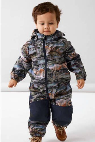 Name it MINI softshell buitenspeelpak NMMALFA08 multicolor Jas Groen All over print 104 - Foto 3