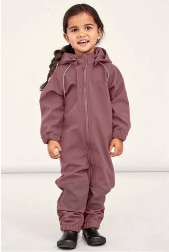 Name it MINI softshell buitenspeelpak NMNALFA oudroze Jas Jongens Polyester Capuchon 104 - Foto 5
