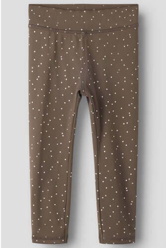 NAME IT MINI sportlegging donkerbruin Sportbroek Meisjes Polyamide Stip - Foto 2