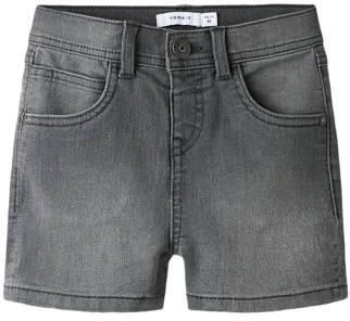 NAME IT MINI straight denim short grey denim Korte broek Grijs Effen
