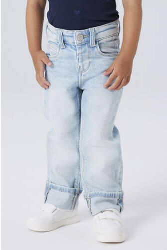 NAME IT MINI straight leg jeans light blue denim Blauw Meisjes Katoen Effen
