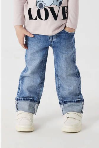NAME IT MINI straight leg jeans medium blue denim Blauw Meisjes Katoen