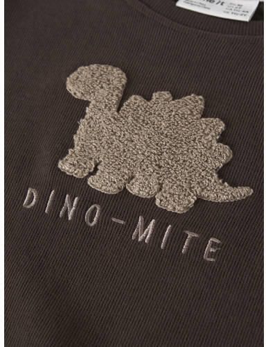NAME IT MINI sweater bruin Jongens Katoen Ronde hals Printopdruk - Foto 2