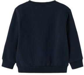 Name it MINI sweater donkerblauw Effen 122 128 | Sweater van