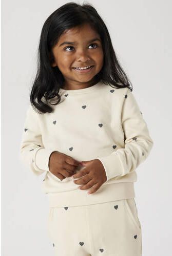 Name It Sweatshirt NMFVALBA – Sweater met hartjes-alloverprint en ribboorden