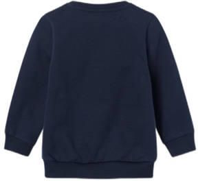 Name it MINI sweater Gabby Cats NMFNESS met printopdruk donkerblauw meerkleurig 122 128 - Foto 3