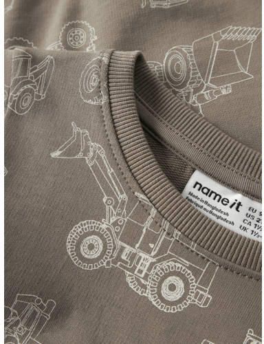 NAME IT MINI sweater lichtbruin Jongens Katoen Ronde hals All over print - Foto 2