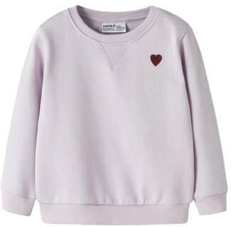 NAME IT MINI sweater lichtroze Meisjes Katoen Ronde hals Effen