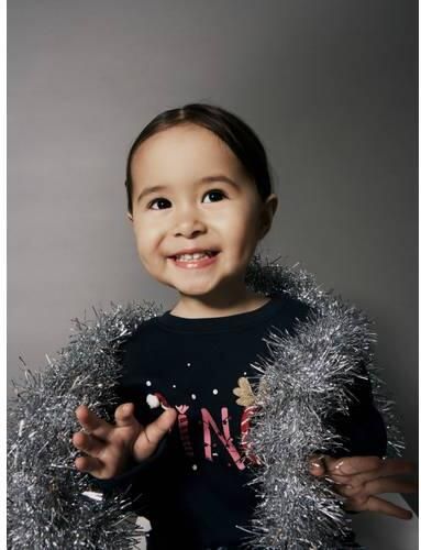 NAME IT MINI sweater met print donkerblauw Printopdruk - Foto 3