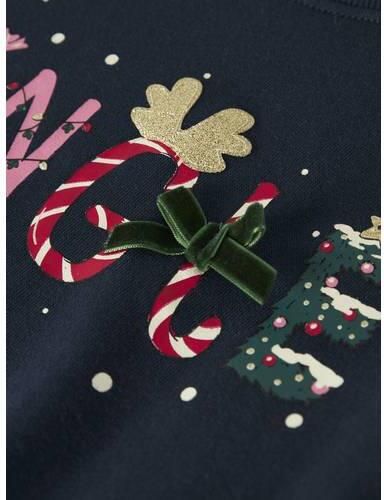 NAME IT MINI sweater met print donkerblauw Printopdruk - Foto 2